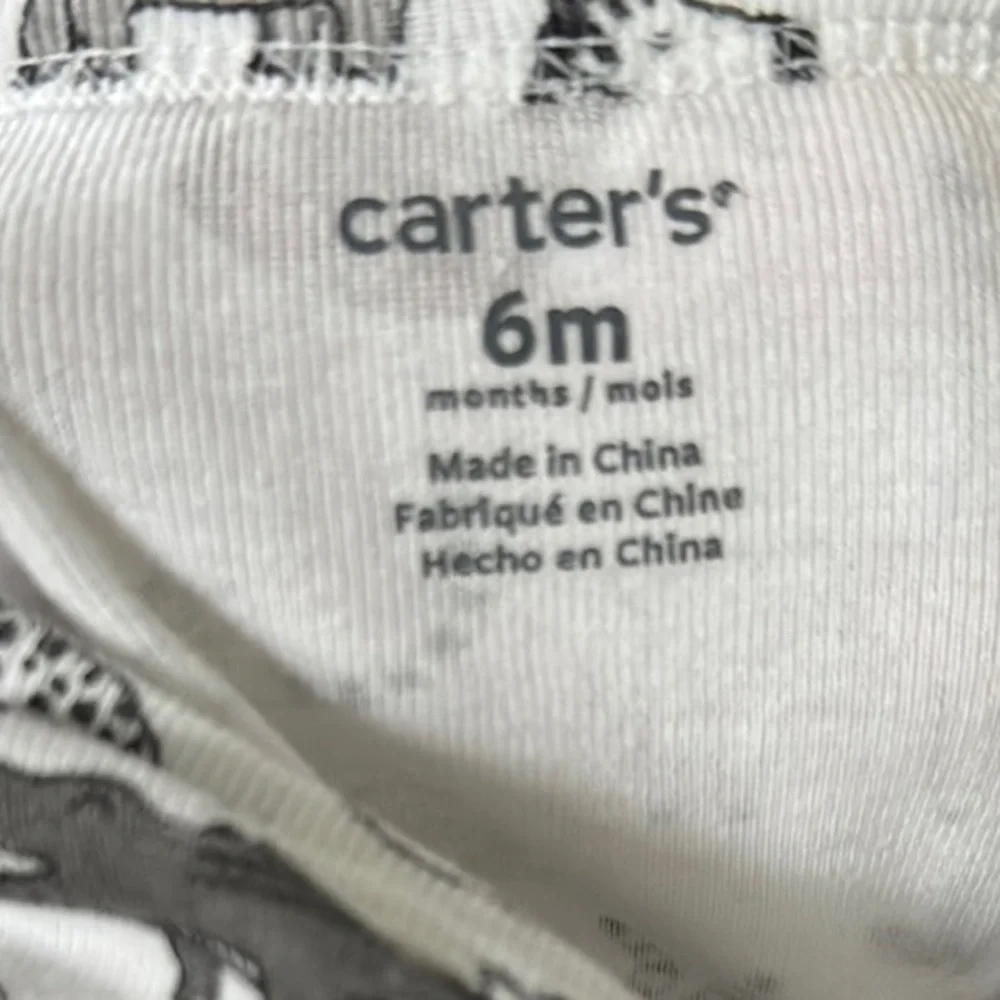 Carter’s Animal Print Onesie and Pull-On Knit Denim Pants Set | 6M